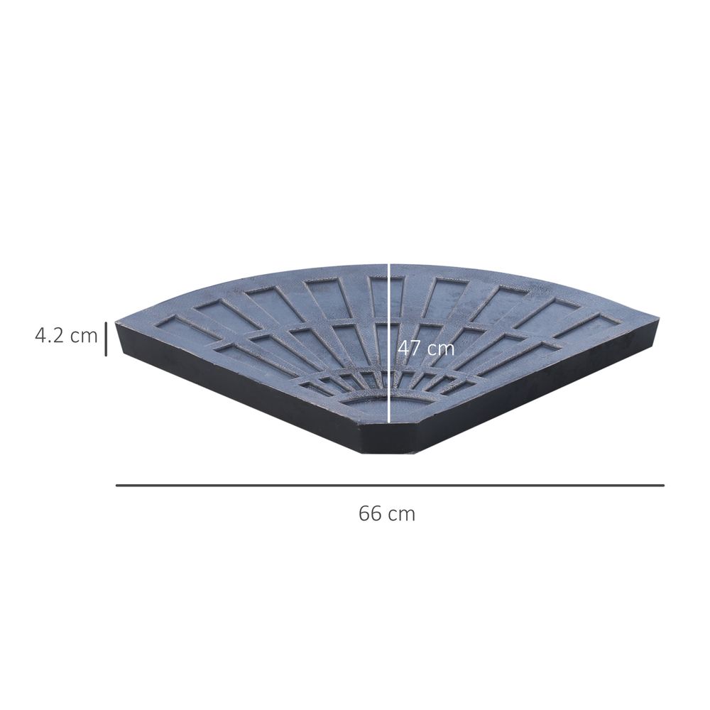 2 Piece Colophony Fan-Shaped Garden Parasol Umbrella Base