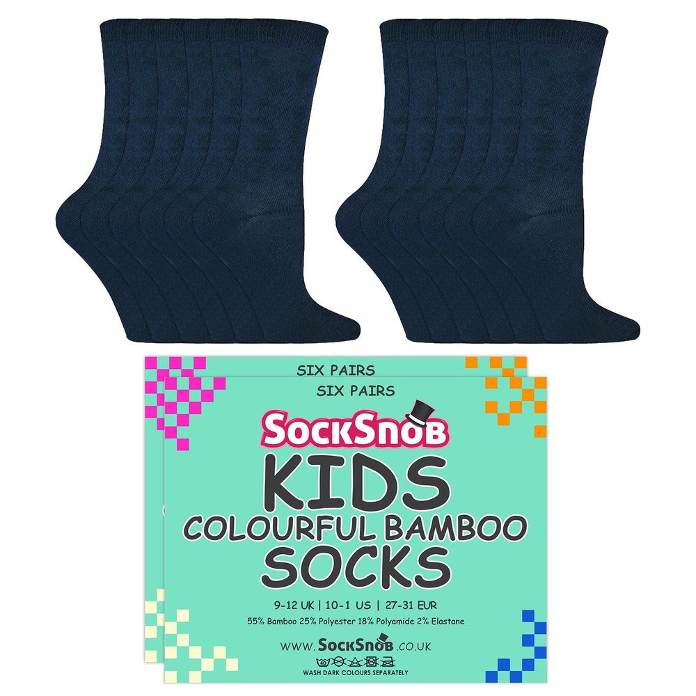 12 Pairs Kids Bamboo Socks