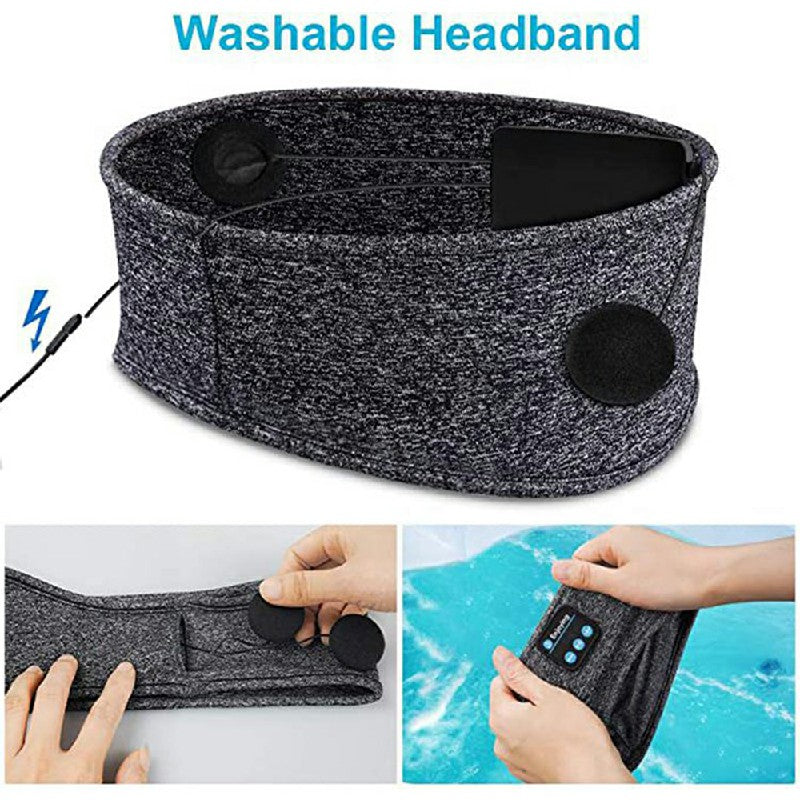 Wireless Bluetooth Headband Sleeping Eye Mask Headphones Headset Music Sports