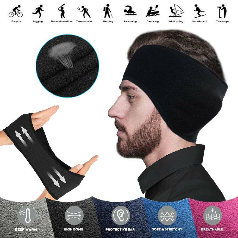 Fleece Unisex Headband & Ear Cover/Warmer - Perfect For Winter