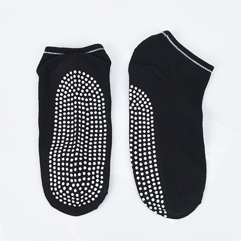 3 Pair's of Non Slip Grip Socks for Fitness, Gym, Massage, Yoga - Black