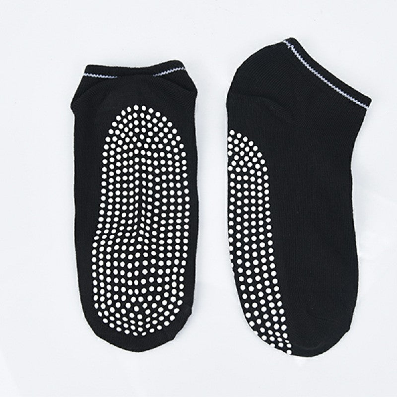 3 Pair's of Non Slip Grip Socks for Fitness, Gym, Massage, Yoga - Black