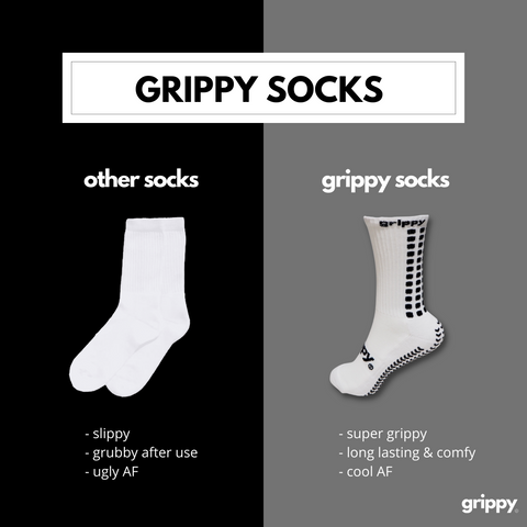Grippy Black Football Grip Socks