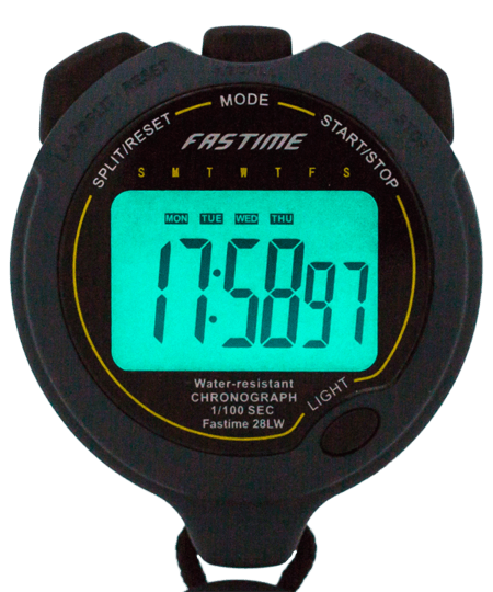 Fastime 28LW Professional Digital Handheld Sports Water Resistant Stopwatch Time