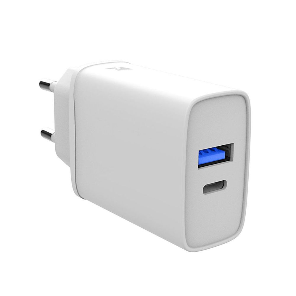 FX Dual EU Main Charger USB-C and USB-A, White