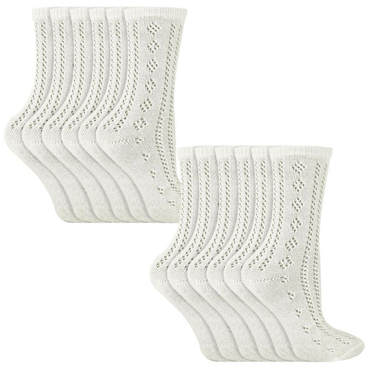 12 Pack Girls Ankle Pelerine Socks