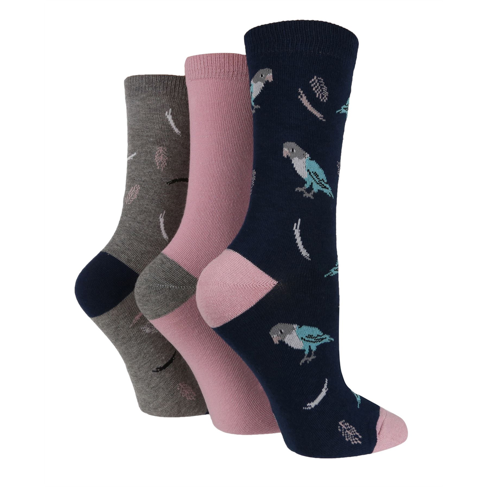 3PK - Wildfeet Novelty Jacquard Socks (4-8 / Fox)