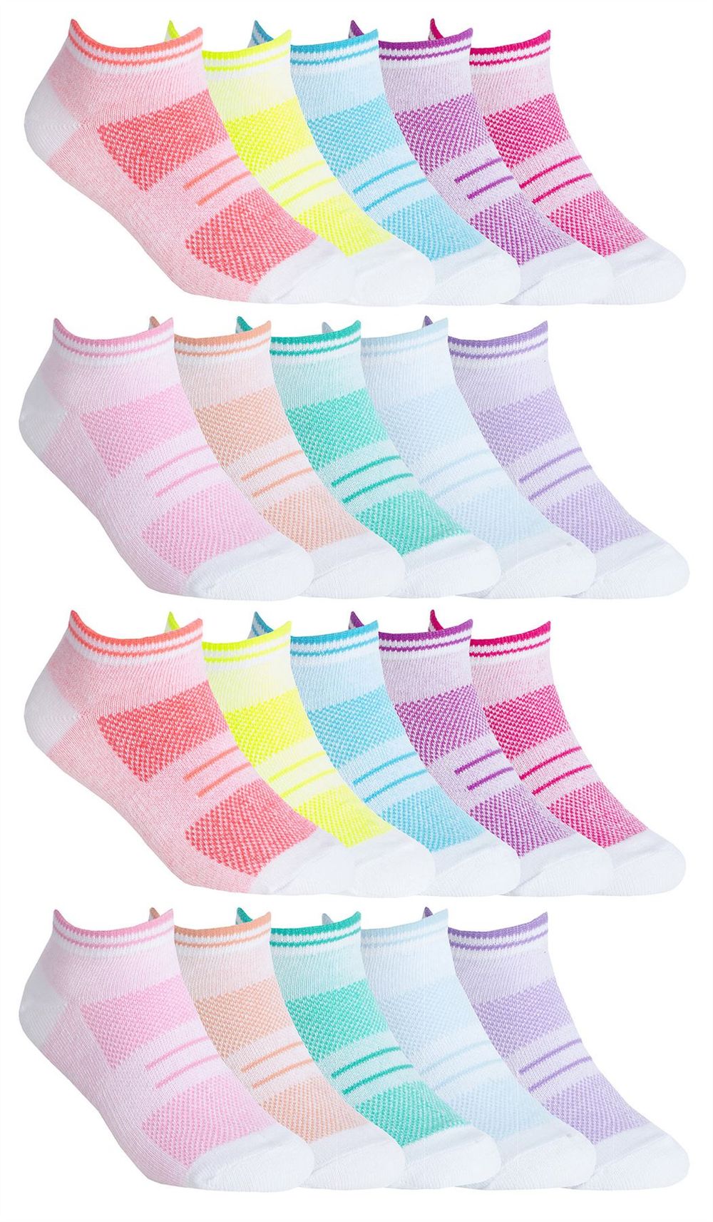 Girls Mesh Insert Trainer Socks