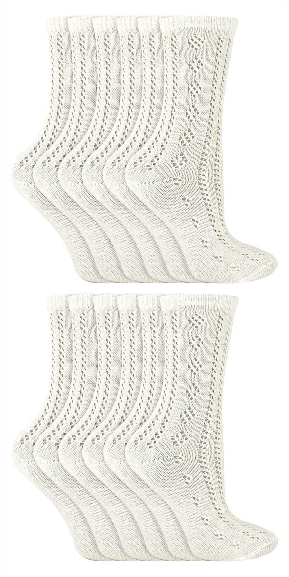 12 Pack Girls Ankle Pelerine Socks