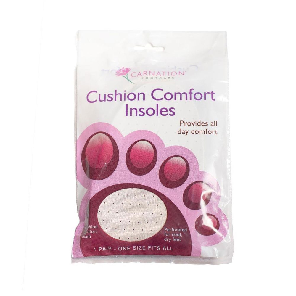 Carnation Foot Care Cushion Comfort Insole One Size Fits All, 1 Pair