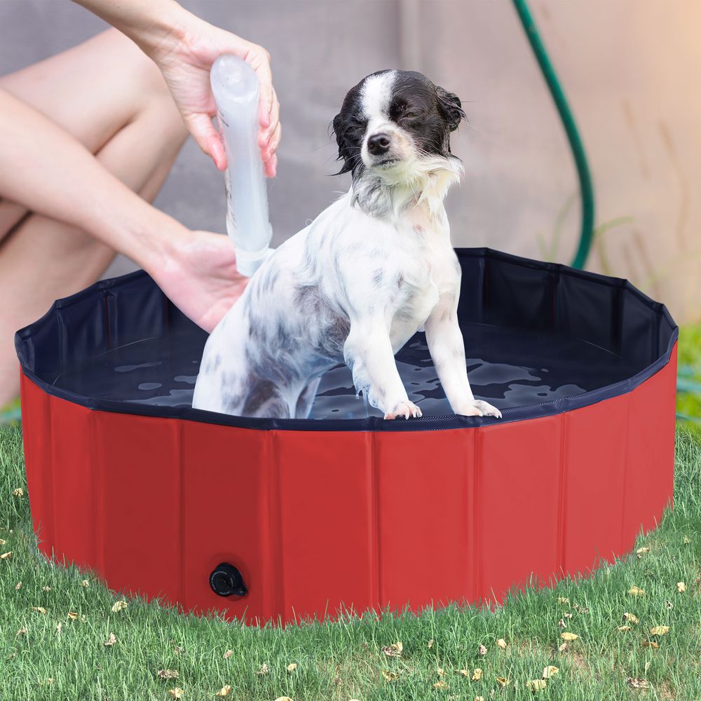 Pet Pool Swimming Bath Portable Cat Dog Foldable Puppy Bathtub Pawhut