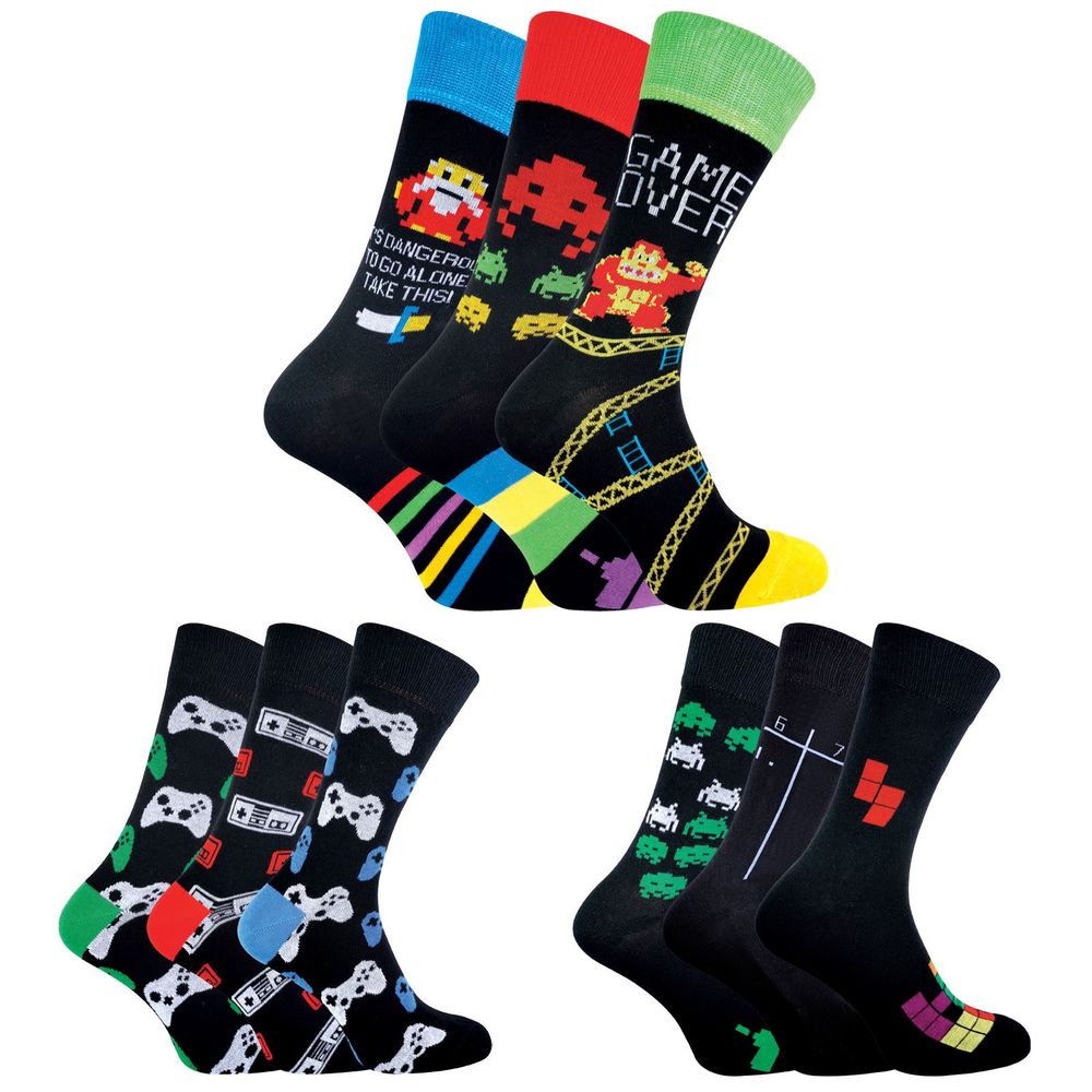 3 Pairs Retro Gaming Socks