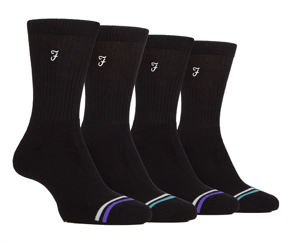 Farah - 4 Pack Mens Bamboo Leisure Socks