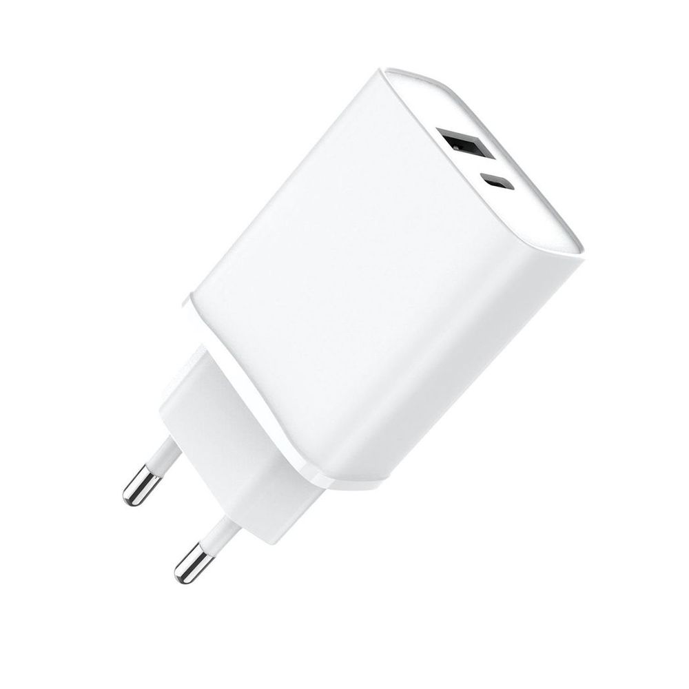 FX Dual EU Main Charger USB-C and USB-A, White