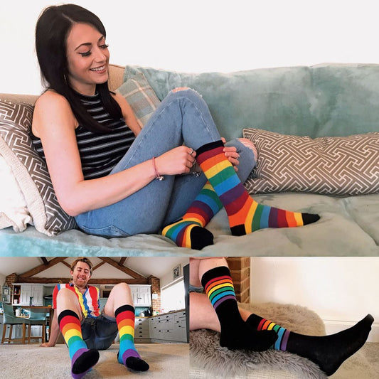 Kids 3 Pack Rainbow Socks