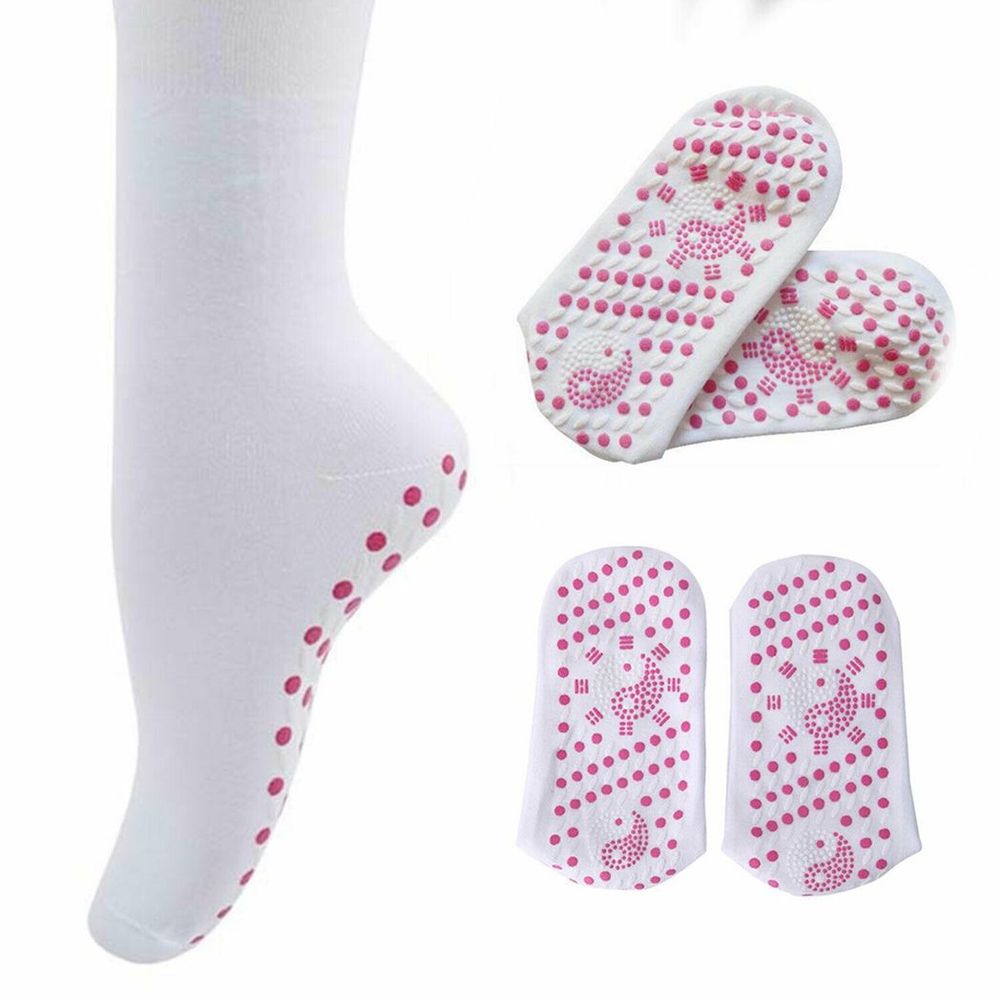 Tourmaline Magnetic Health Socks, White