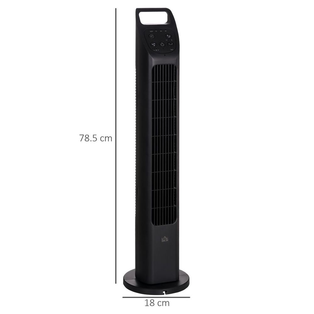 Oscillating Tower Fan Cooling with Remote, 4H Timer for Home Office