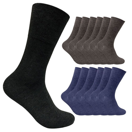 12 Pack Mens Thermal Diabetic Socks