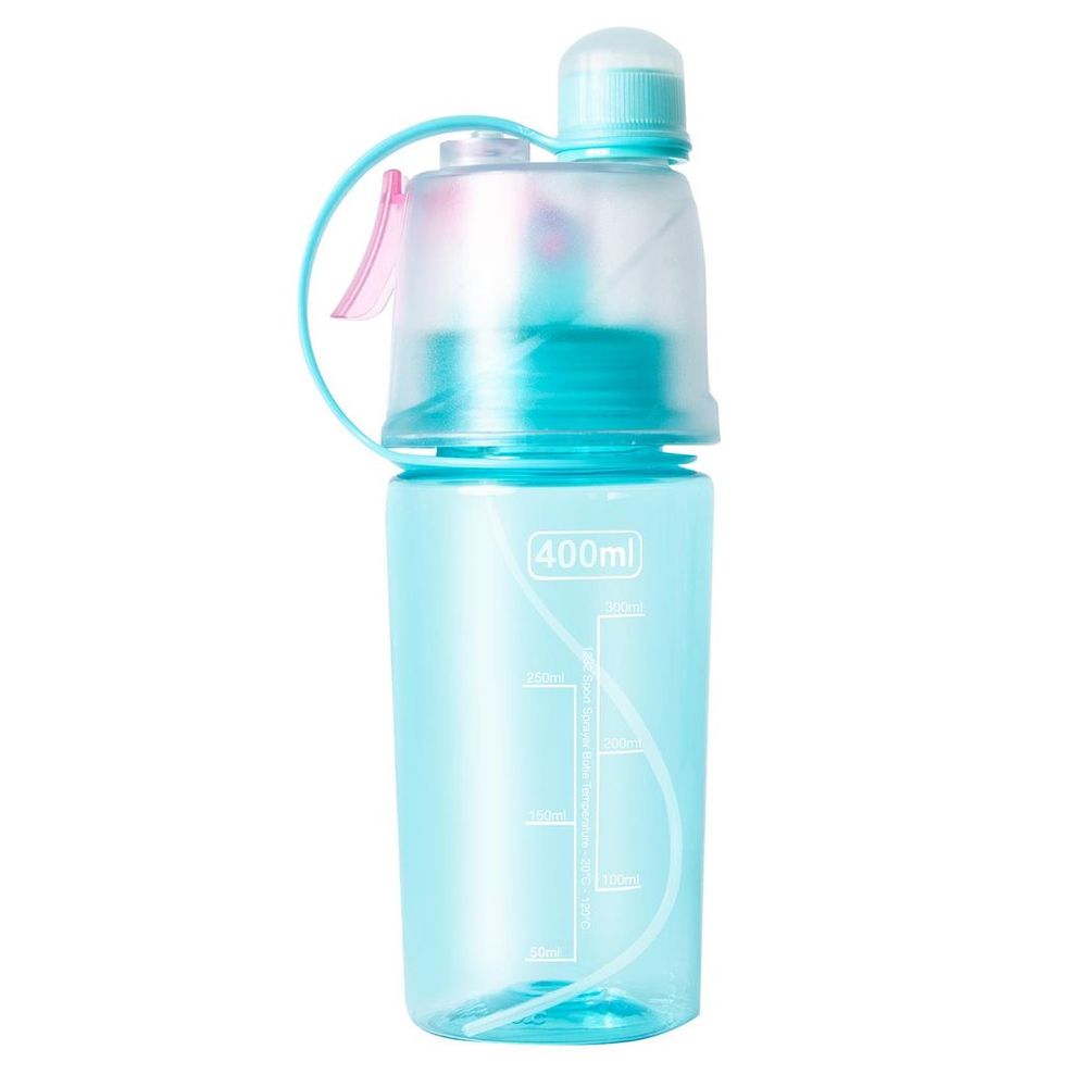 Aquarius Leak Proof Sports Water Bottle with Spray Function 400ml Blue