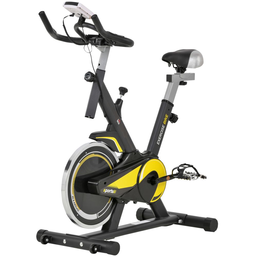 HOMCOM Exercise Bike 10KG Flywheel Cycling w/ Adjustable Resistance LCD Display