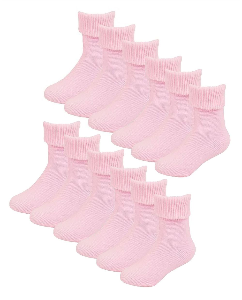 Babies 12 Pack Plain TOT Socks