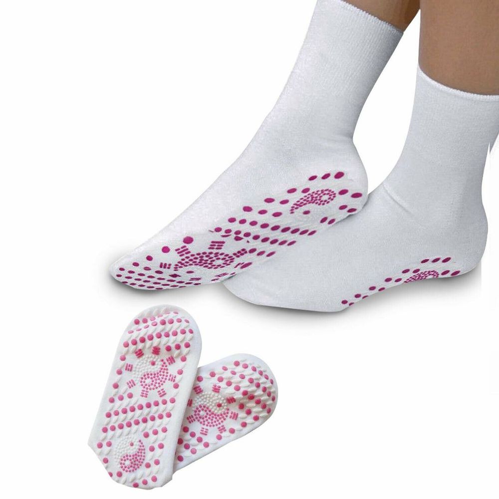 Tourmaline Magnetic Health Socks, White