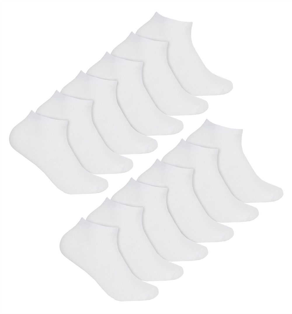 12 PAIRS Ladies Bamboo Trainer Socks