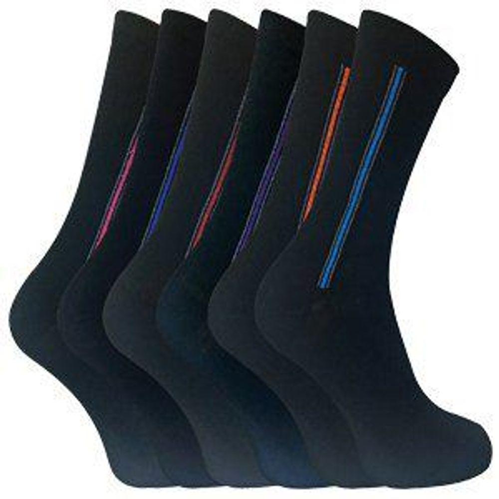 6 Pairs Mens DEE Patterned Cotton Socks