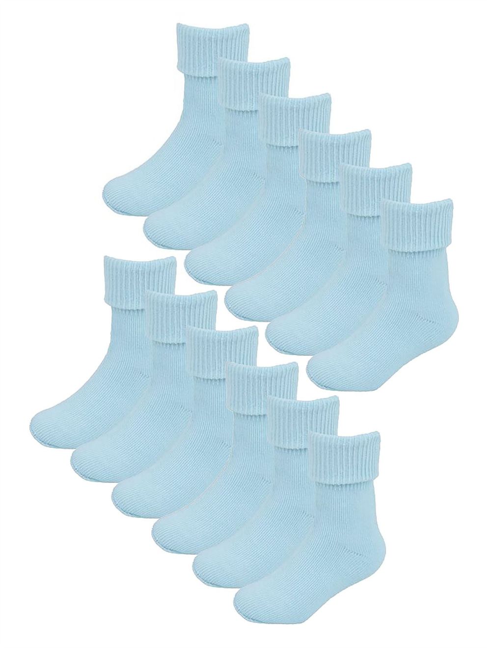 Babies 12 Pack Plain TOT Socks