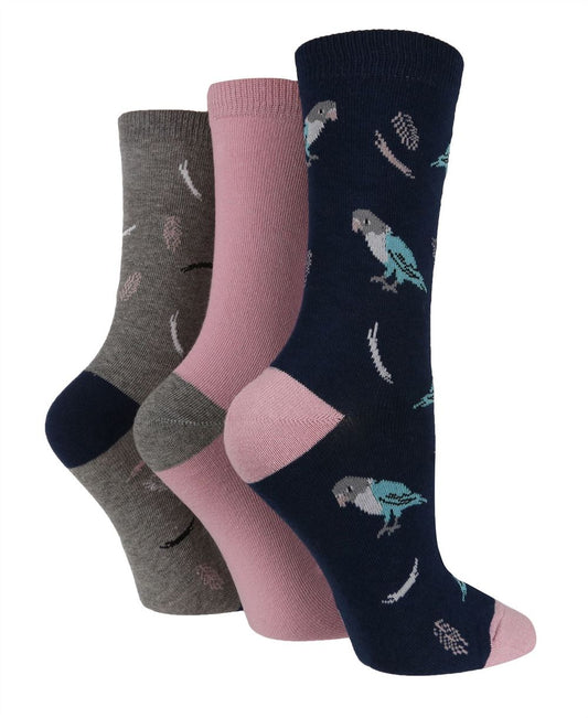 3PK - Wildfeet Novelty Jacquard Socks (4-8 / Fox)