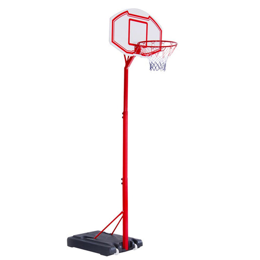 Adjustable Basketball Stand Backboard  with Wheels For Kids 2.1-2.6m HOMCOM