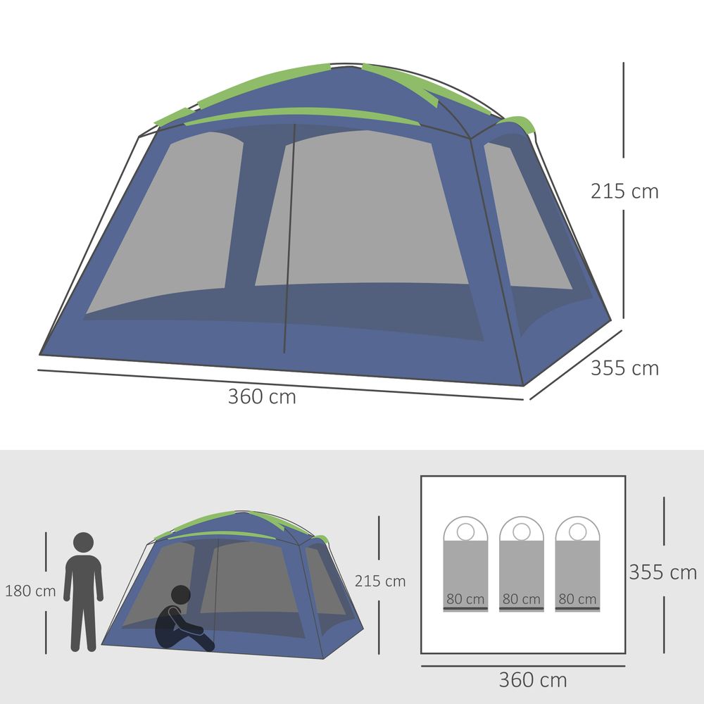 Camping Tent Sun Shelter Shade Garden Outdoor Dark Green Outsunny