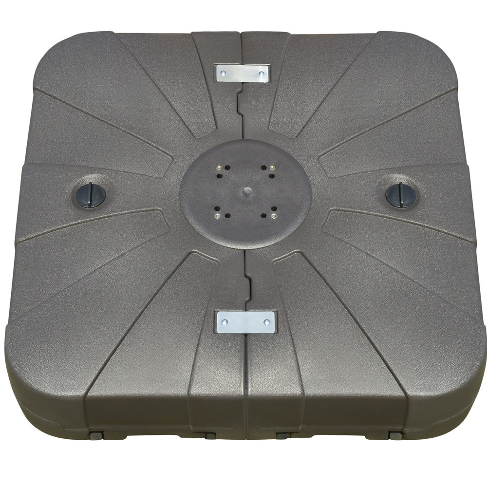 Square Cantilever Patio Umbrella Base Water or Sand Filled with Wheels Crossbar