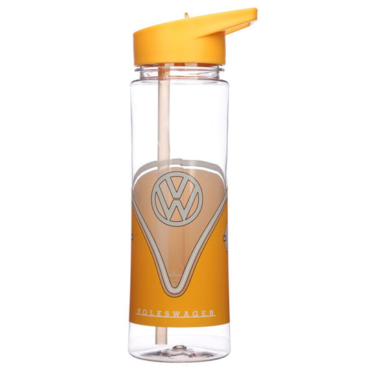 Reusable Orange Volkswagen VW T1 Camper Bus Shatterproof Tritan 550ml Water Bottle with Flip Straw