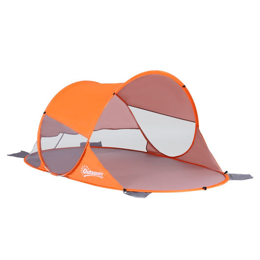 Portable Automatic Pop Up Beach Tent Outdoor Camp Shelter Orange Outsunny