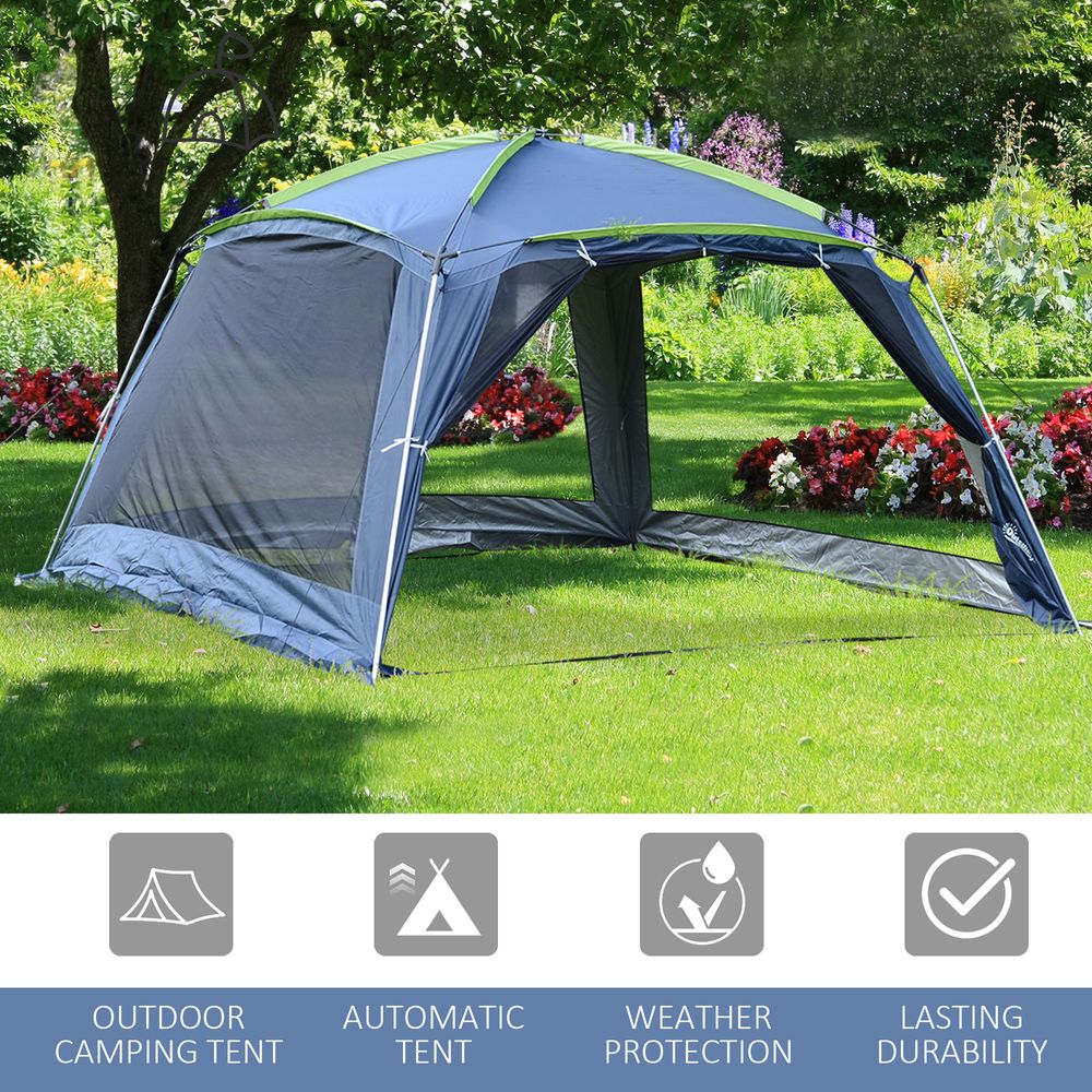 Camping Tent Sun Shelter Shade Garden Outdoor Dark Green Outsunny