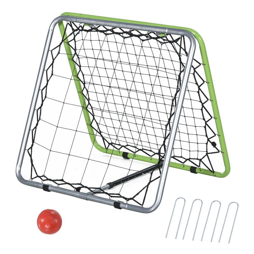 Angle Adjustable Rebounder Net Goal Training Set Football, Baseball HOMCOM