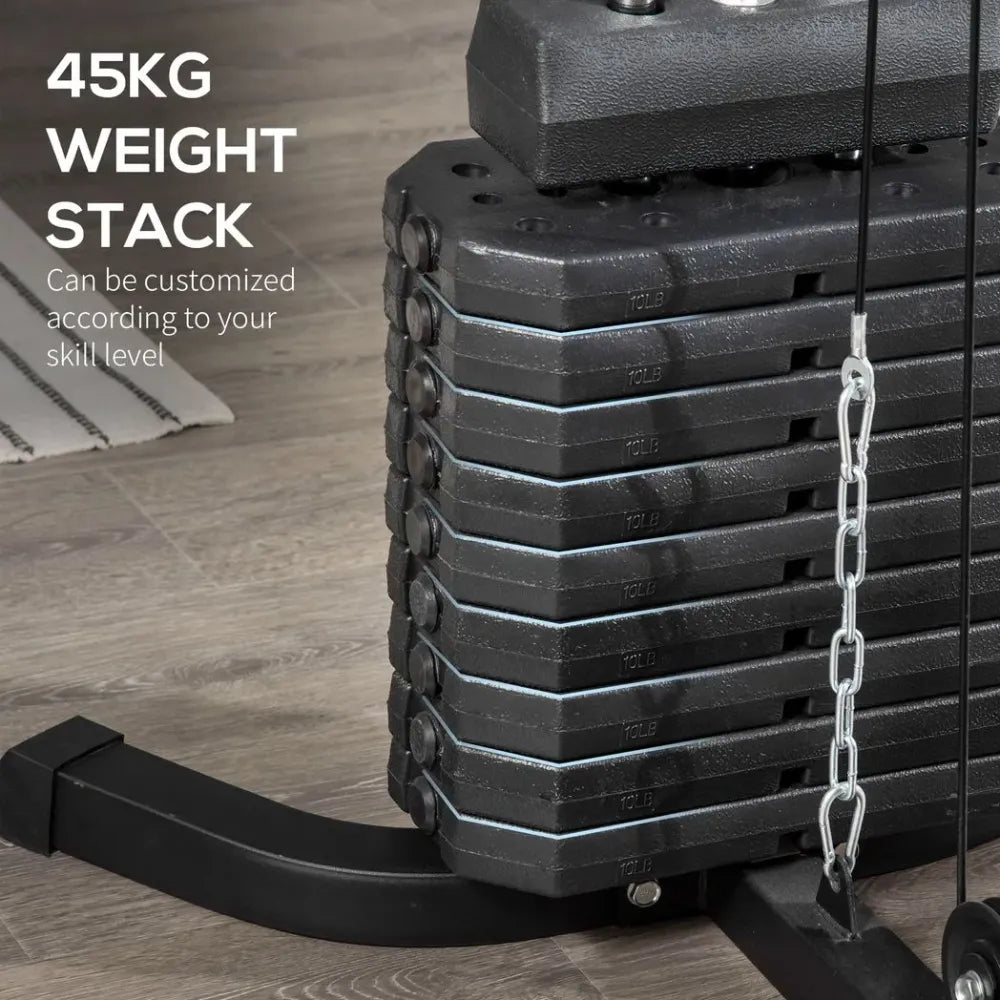 Multifunction Home Gym Machine with 45kg Weight Stack, for Full Body Workout