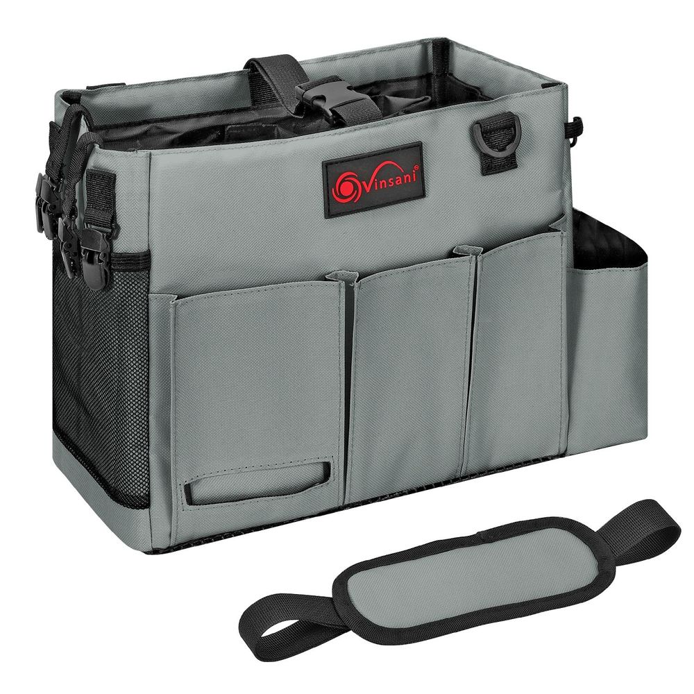 Cleaning Caddy Multifunctional Storage Organiser Bag Medium Dark Grey